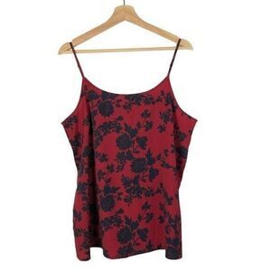 Gap Red & Blue Floral Cami Tank Top L